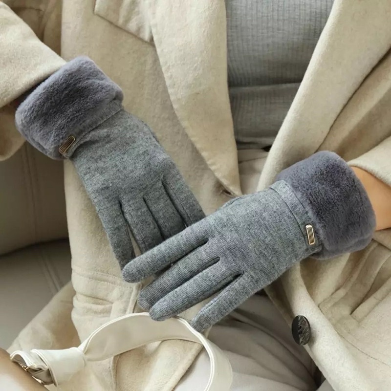 Winter Touch Screen Gloves Sarung Tangan Bulu Musim Dingin