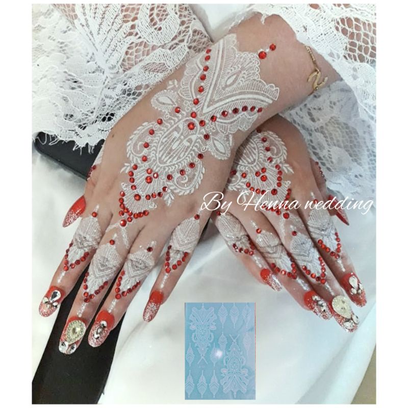 HENNA INSTAN FREE GLITTER 1PCS UNTUK KANAN KIRI|HENNA PENGANTIN KODE J1052