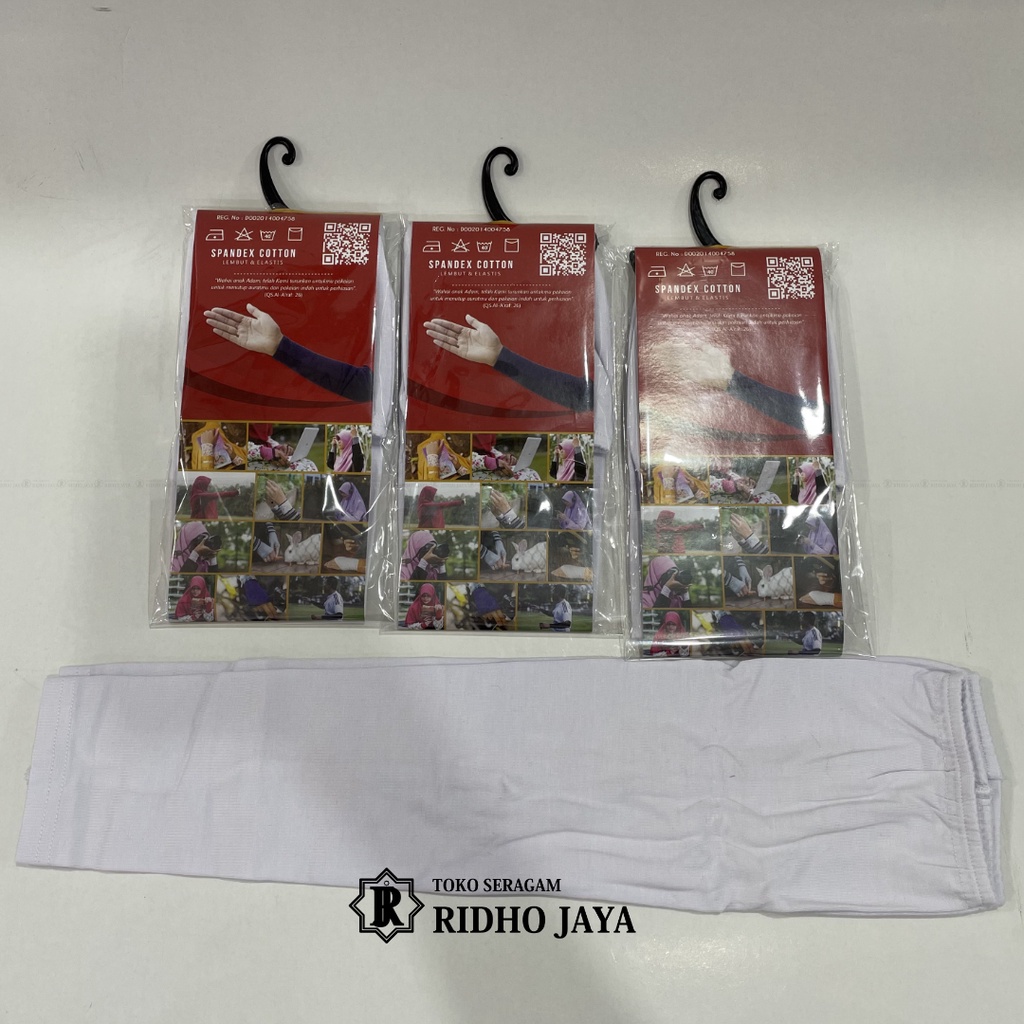 RIDHO JAYA - Manset Tangan Putih 50 cm/Manset Hijab