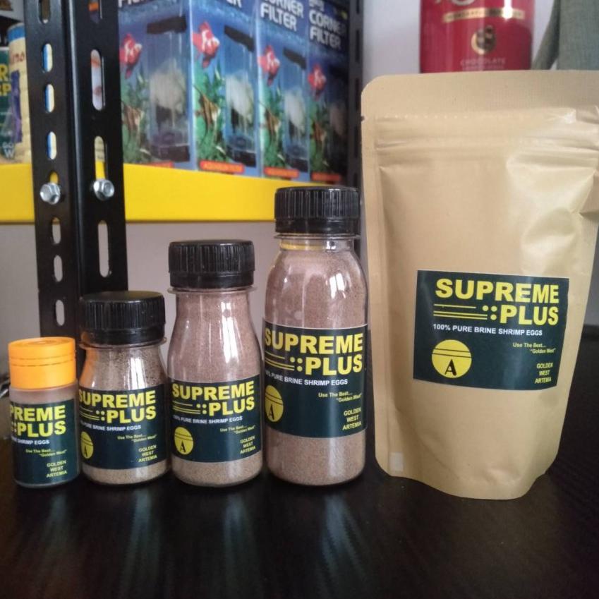 SALE TERBAIK Artemia Supreme Plus 10gr, 20gr, 40gr, 50gr ORIGINAL Pakan Burayak Ikan Cupang Guppy Di