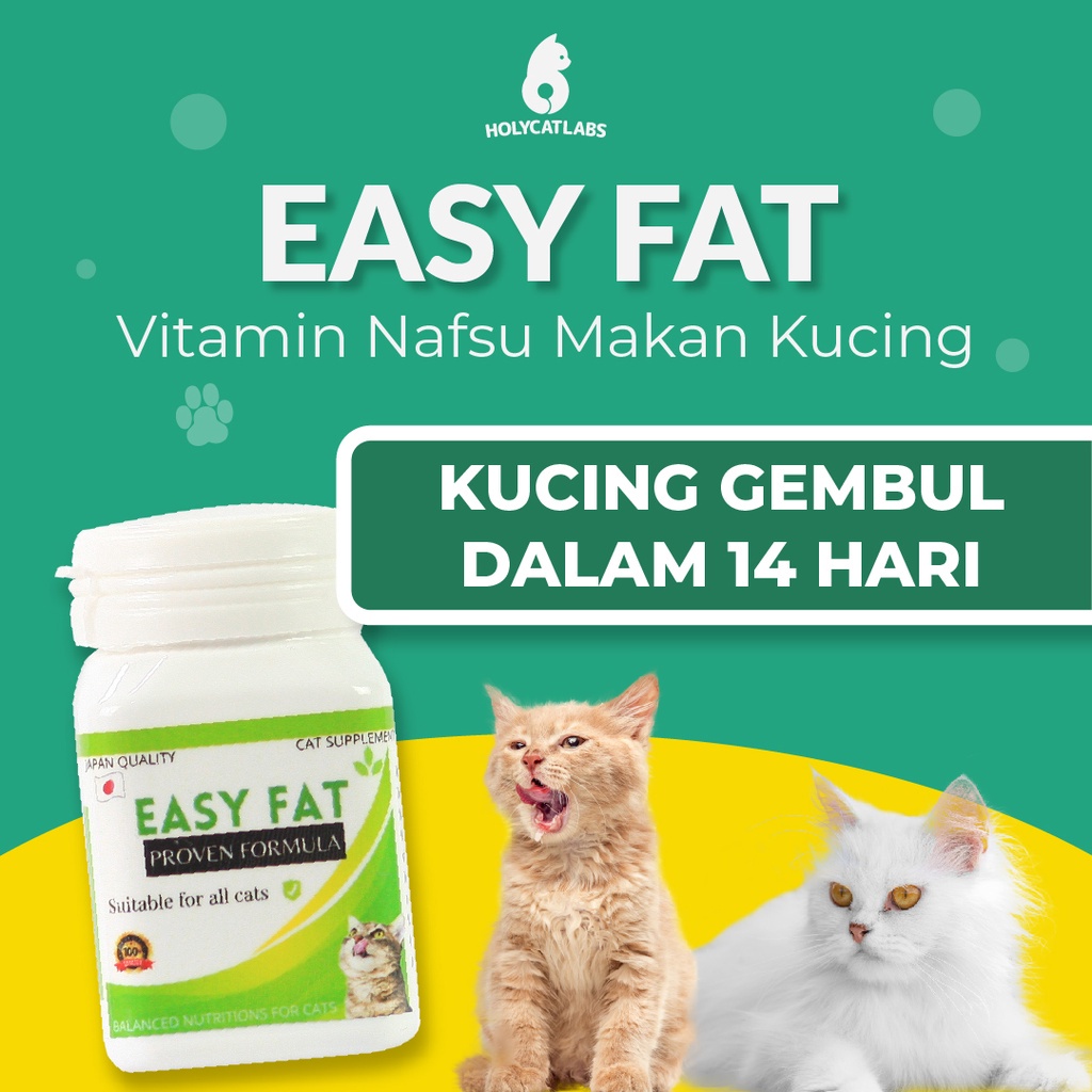 Easy fat Vitamin Kucing Suplemen Penambah Nafsu Makan Kucing dan Vitamin Penggemuk Kucing