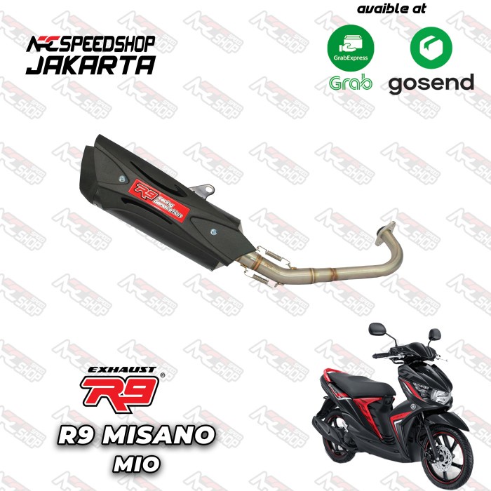 Knalpot R9 Misano Yamaha Mio Fullsystem R9 Misano #Original