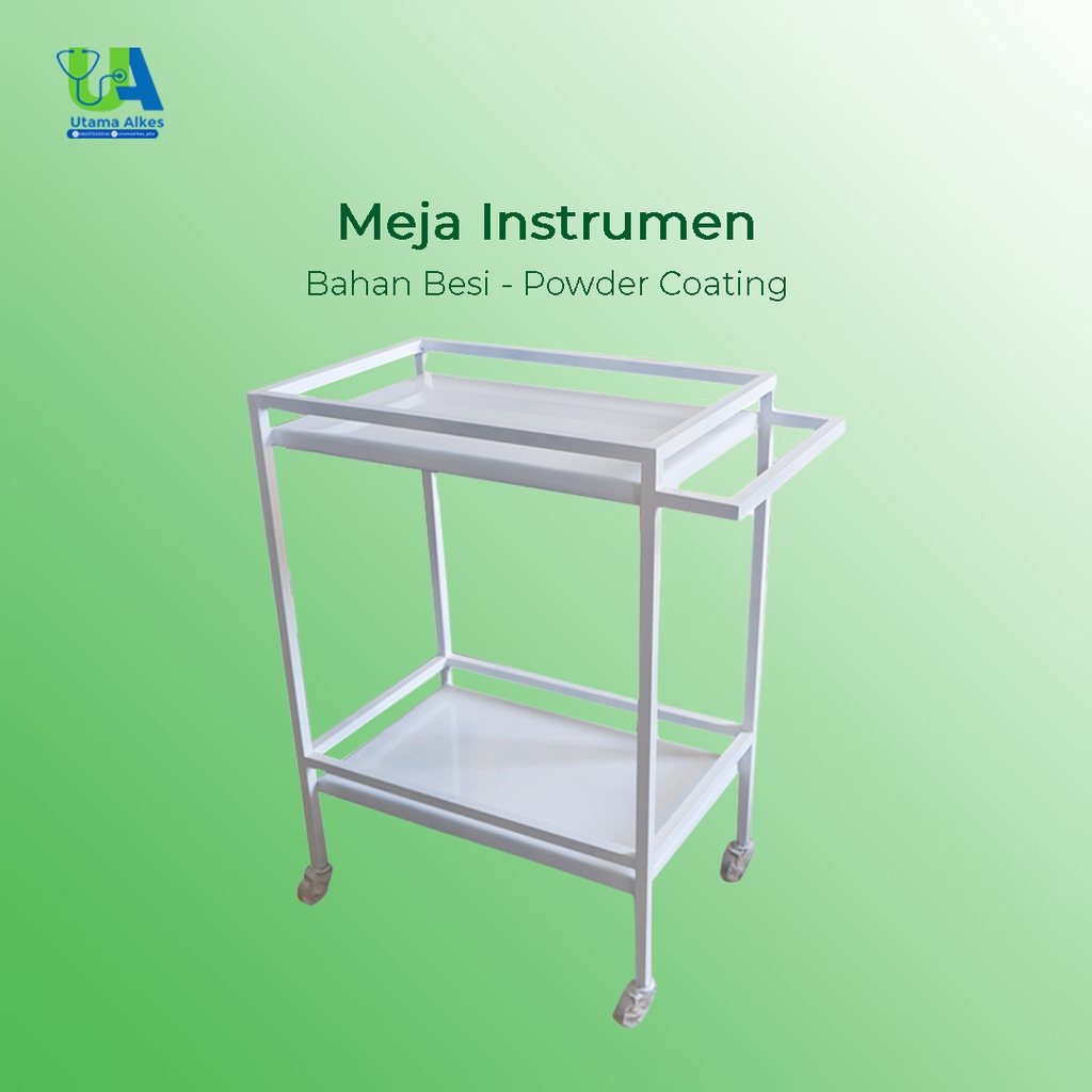 MEJA INSTRUMEN | 2 RAK | POWDER CAOTING| RUMAH SAKIT