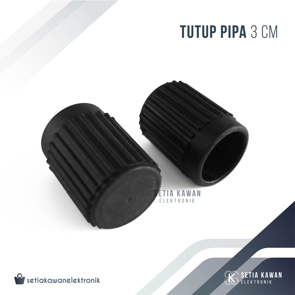 Kaki Karet Tutup Pipa Garis 3 cm Bulat Alas Kursi dan Meja / Besi / Aluminium (Karet PVC )