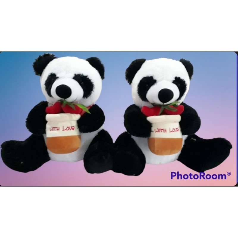 BONEKA PANDA &quot; W/GENTONG LOVE &quot; Tinggi 50 cm