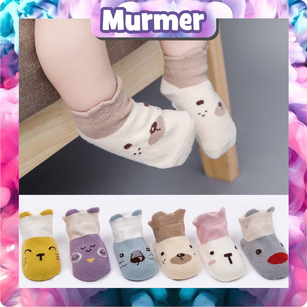 MurmerOfficial Kaos Kaki Anak Dengan Antislip / Kaos Kaki Bayi 0-3 Tahun KK035
