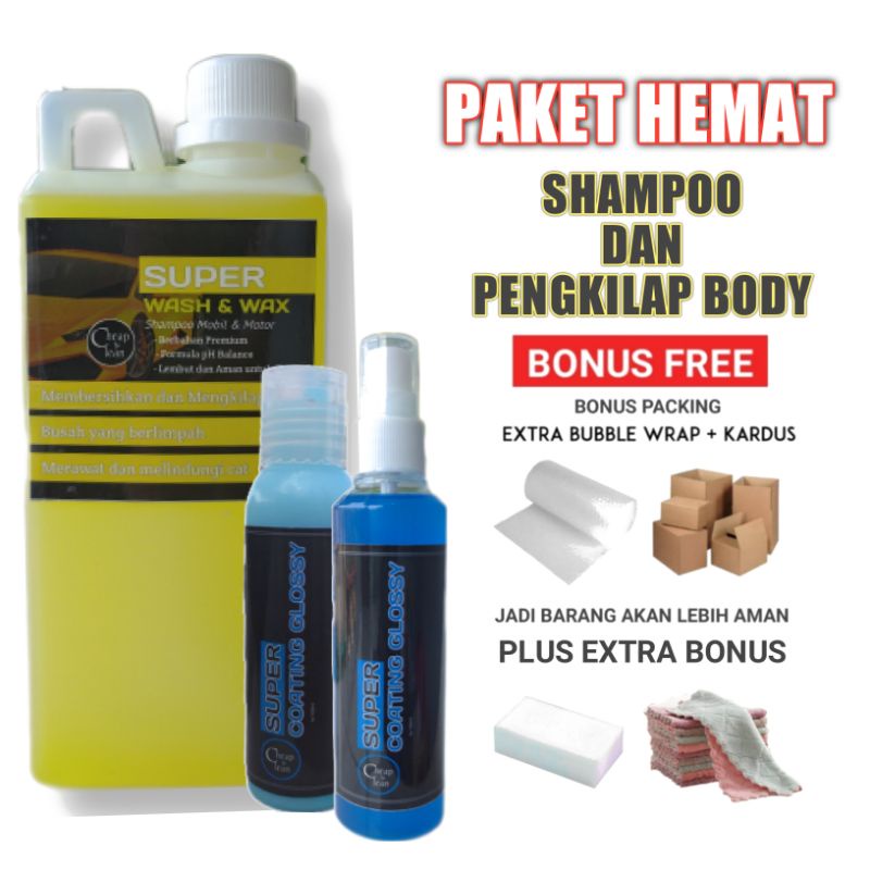 Paket Pengkilap Body dan Shampoo Motor