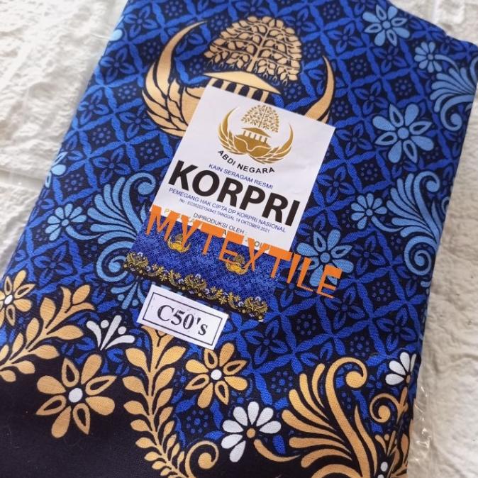 kain batik korpri terbaru c50s bahan seragam baju 3 meter