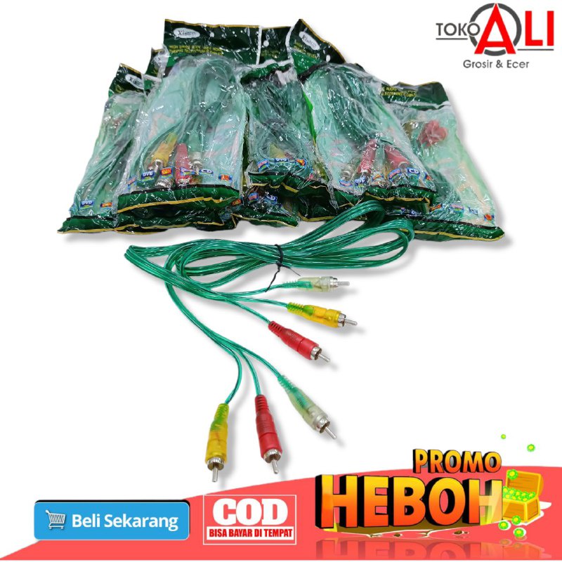 XINBEST Kabel 3 Rca Transparan Dvd ke Tv