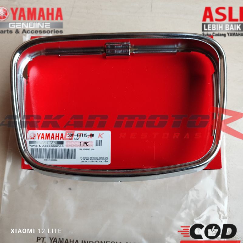 RIM/RING REFLEKTOR BATOK LAMPU DEPAN OVAL RX KING 2002-2006,SCORPIO OLD ASLI ORI