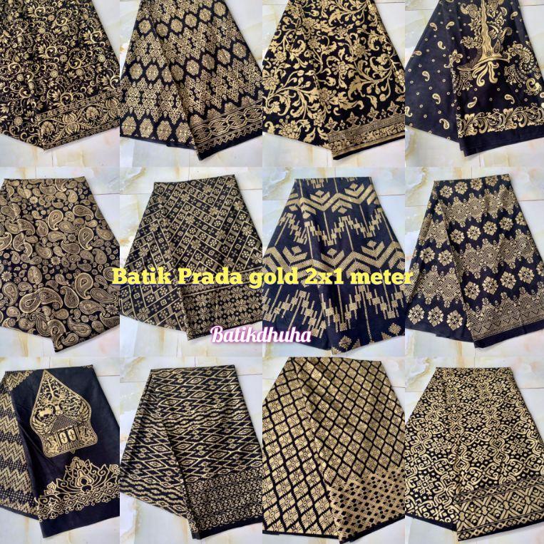 X31 KAIN BATIK SONGKET PRADA ANJANI / KAIN BATIK PRADA BALI WARNA GOLD PENJUALAN TERBANYAK ➻