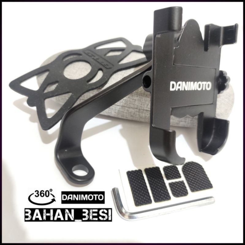 M3 Holder HP Plus Karet GUB Full Besi Spion Motor Gear Vario Beat Street Scoopy Genio Vario Nmax Mio