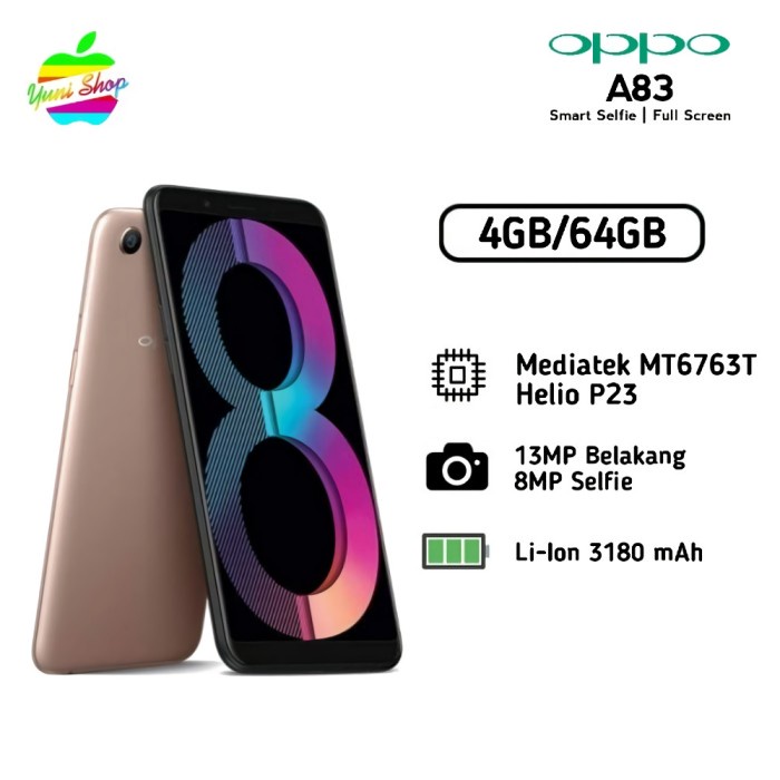 Phone Oppo A83 Ram 4Gb Internal 64Gb / Garansi 1 Tahun