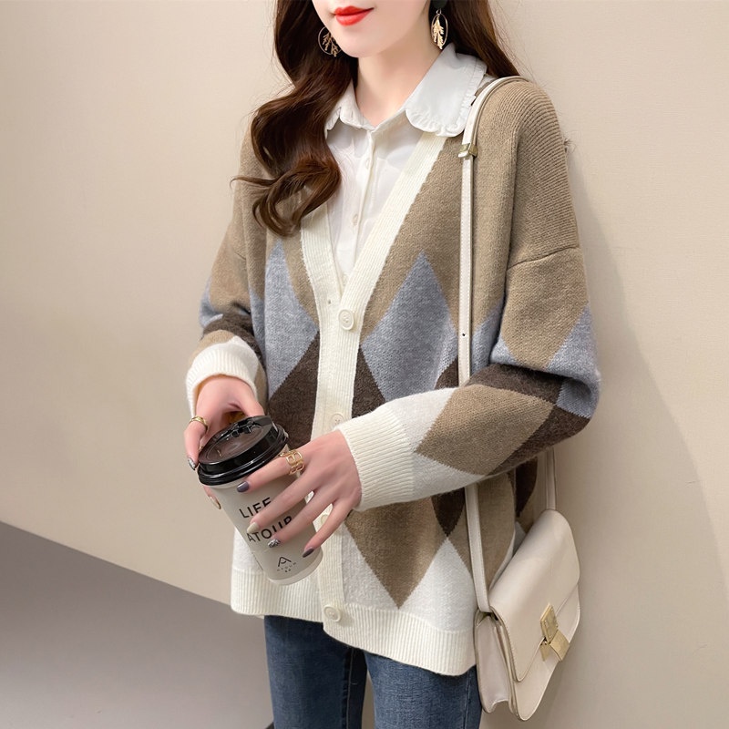 Adelia Sweater Knit Cardigan Korea - Oversized Jumbo Atasan Wanita Rajut Import TM (CX1309)