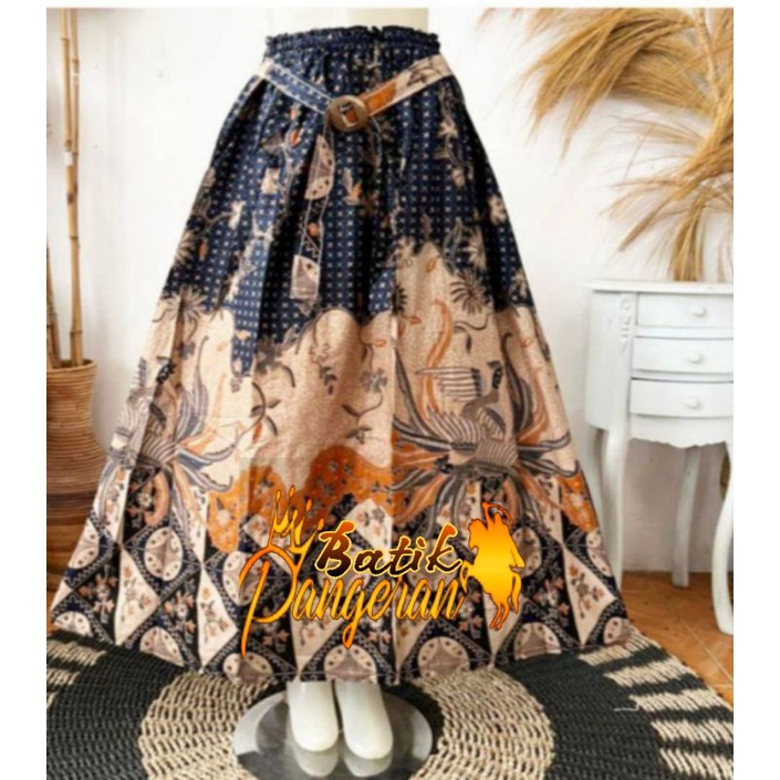 ROK BATIK KATUN PREMIUM MODEL PAYUNG BAWAHAN BATIK