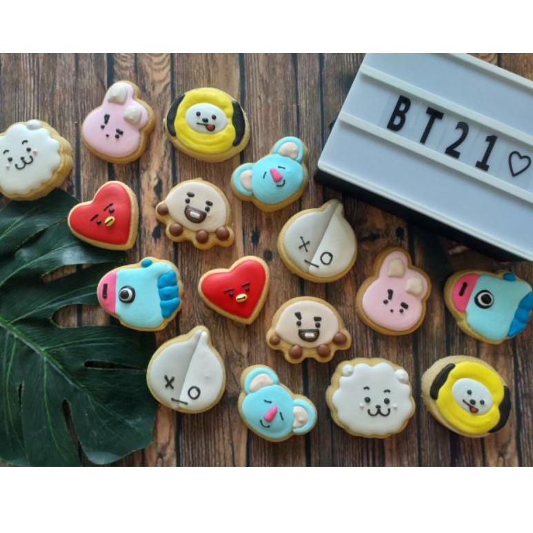 

BTS cookies - BT21 kukis-Fancy cookies ↓Ready Stock