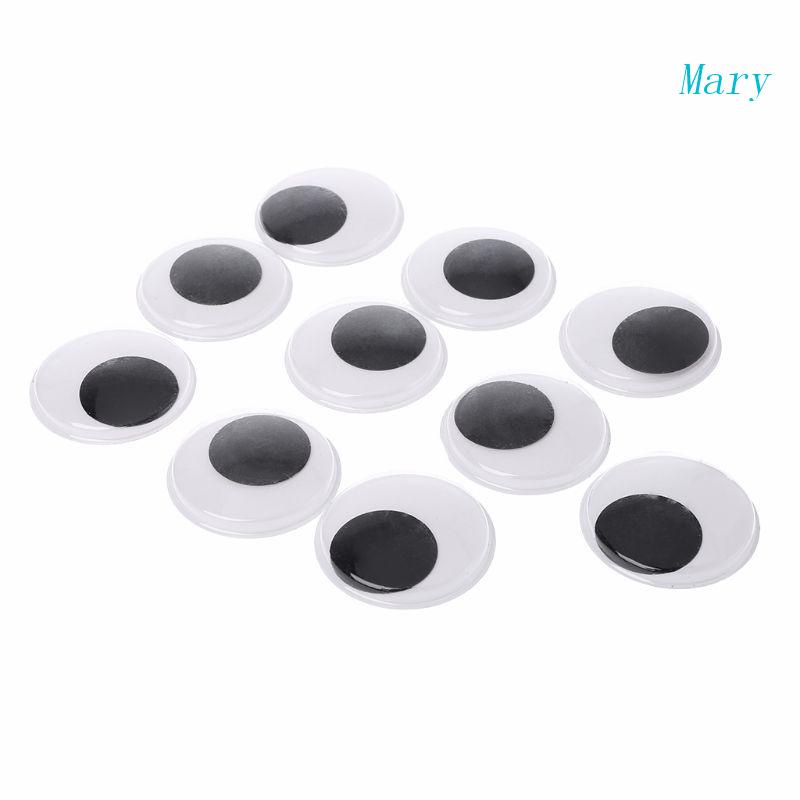 Mary 10pcs 50mm Wiggly Wobbly Googly Eyes Kerajinan Scrapbooking Untuk Boneka