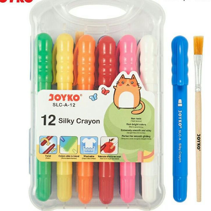 

Update - Silky Crayon S-A-12 Joyko Krayon Halus 12 Warna Free Brush
