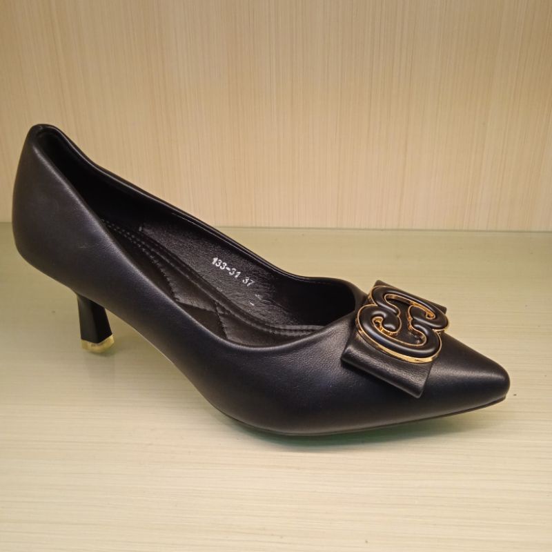 ISM - Sepatu Heels Wanita Simpe Kyrana/133 31 - Sepatu Heels Hak Rendah