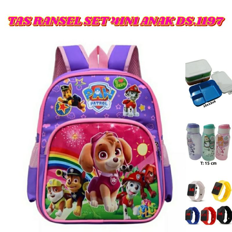 dem_sare / DS1197 PAW TAS ANAK RANSEL KECIL BACKPACK SEKOLAH TK KARTUN LUCU PAUD TK SD TAS RANSEL MIN