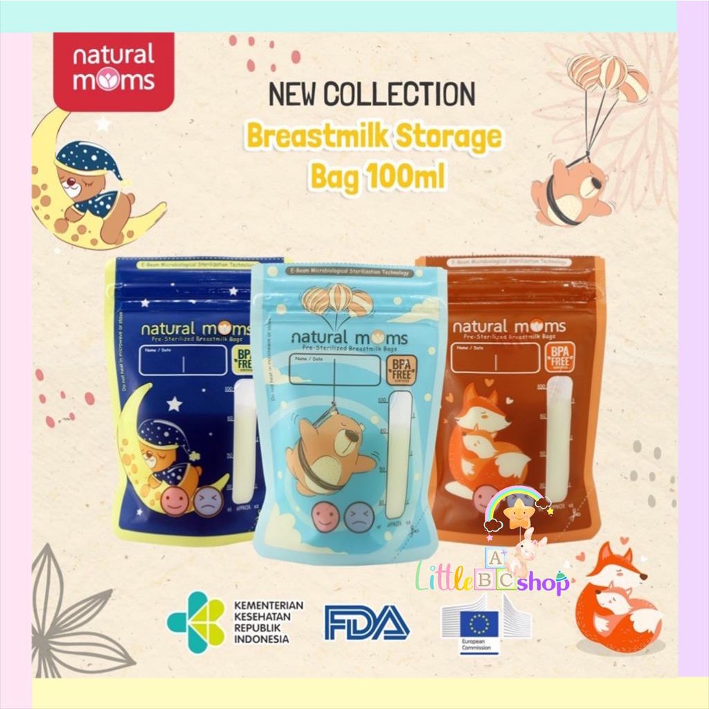 Natural Moms Breast Milk Bags/ Kantong asi