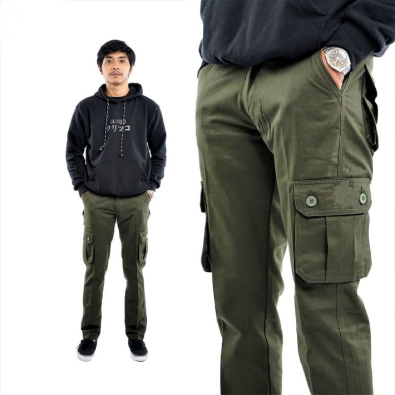 Celana Cargo Panjang Pria Original Jumbo Reguler Army Laki Laki Murah Loreng Kargo Pant Big Size Dewasa Chargo Hitam Premium Jogger Distro Cowo Jeans Tebal