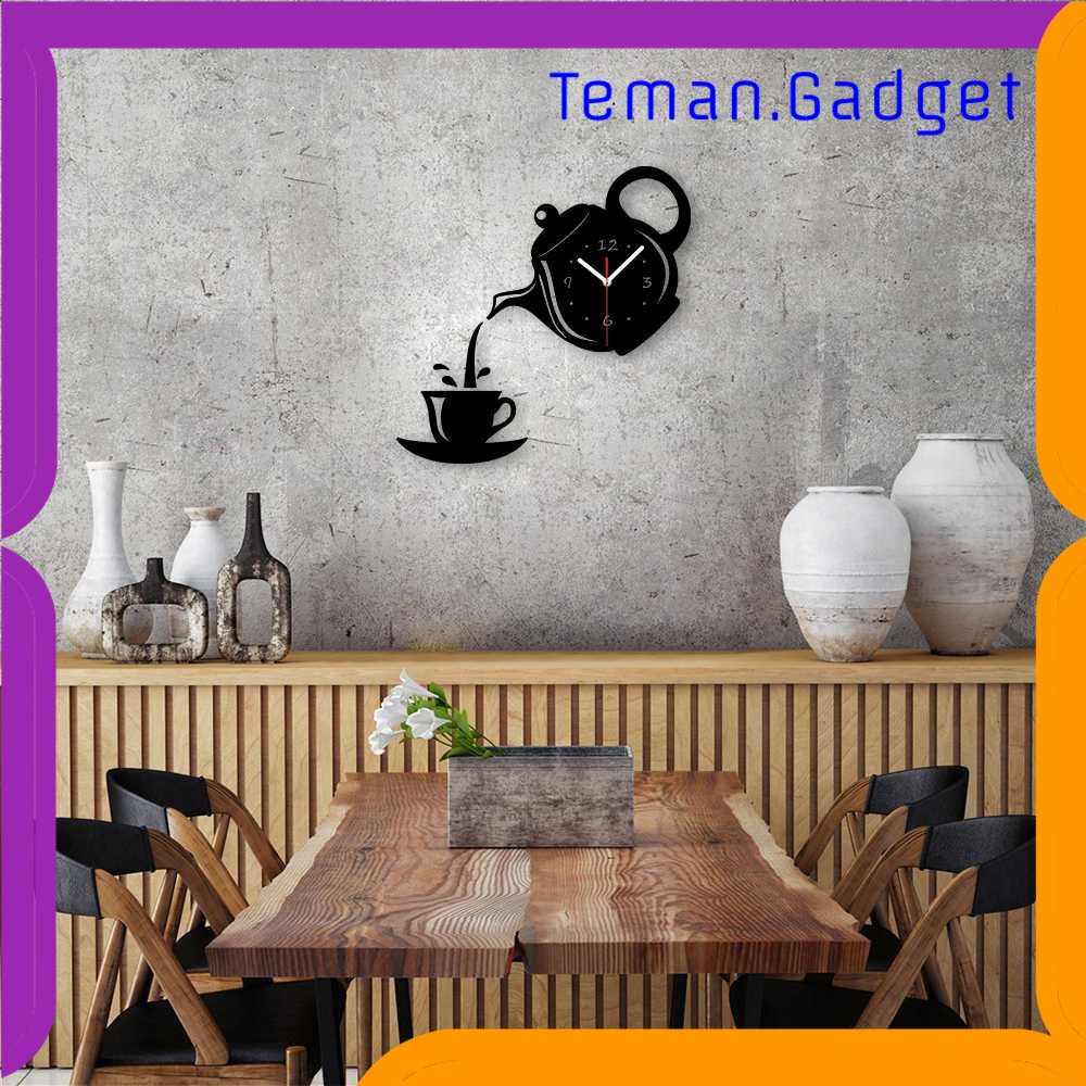 TG-PJM Jam Dinding Quartz Creative Design Model Teko Kopi Unik - NS003