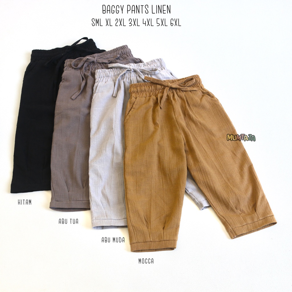 Celana  Anak Baggy  Linen  Premium PART 2 SML XL 2XL 3XL 4XL 5XL 6XL - Celana Panjang Anak Baggy