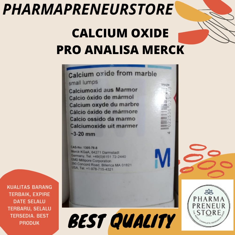 CALCIUM OXIDE / KALSIUM OKSIDA PRO ANALISA 50 DAN 100 GRAM MERCK BEST QUALITY