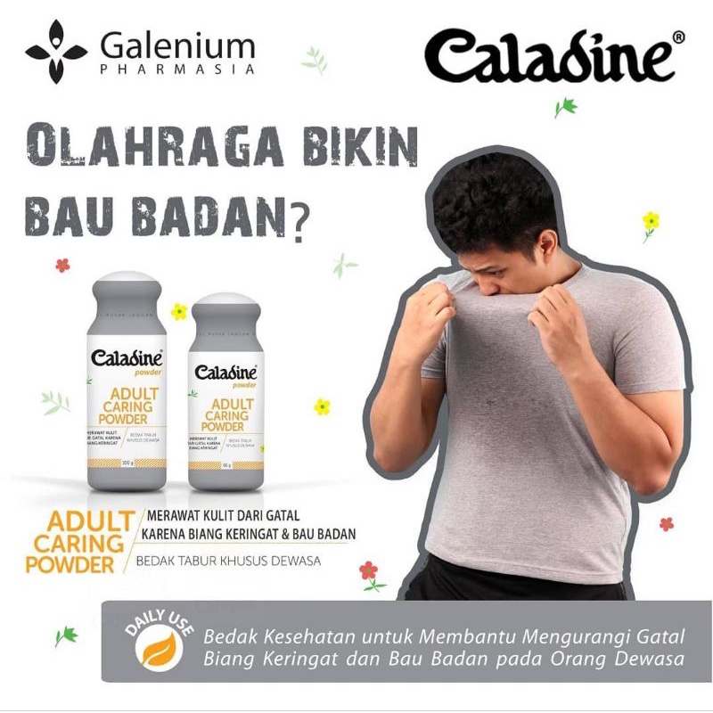 Caladine Adult Silver Bedak Gatal anti Bau badan