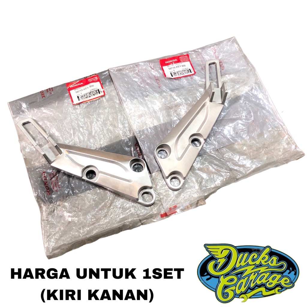 Besi Dudukan Step Belakang Honda Supra X 100 Lama Old Original Silver