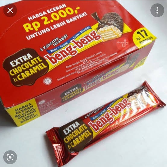 

BENG BENG BENGBENG WAFER CARAMEL CRISPY CHOCOLATE COKLAT GR JAJAN JAJANAN CEMILAN MURAH