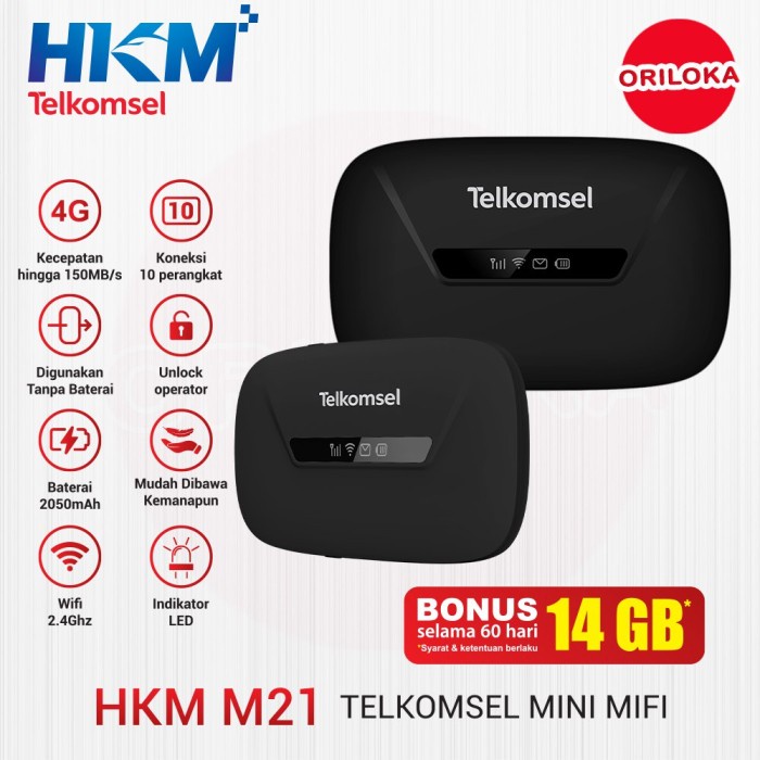Produk Terbaru Modem Mifi Hkm M21 Tsel 4G Lte - Unlock All Operator