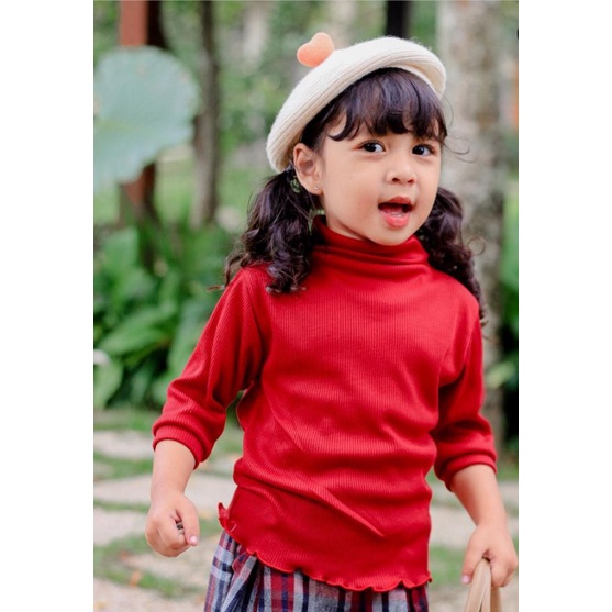 AIKO TOP 2-4 TAHUN ATASAN TURTLE NECK ANAK PEREMPUAN