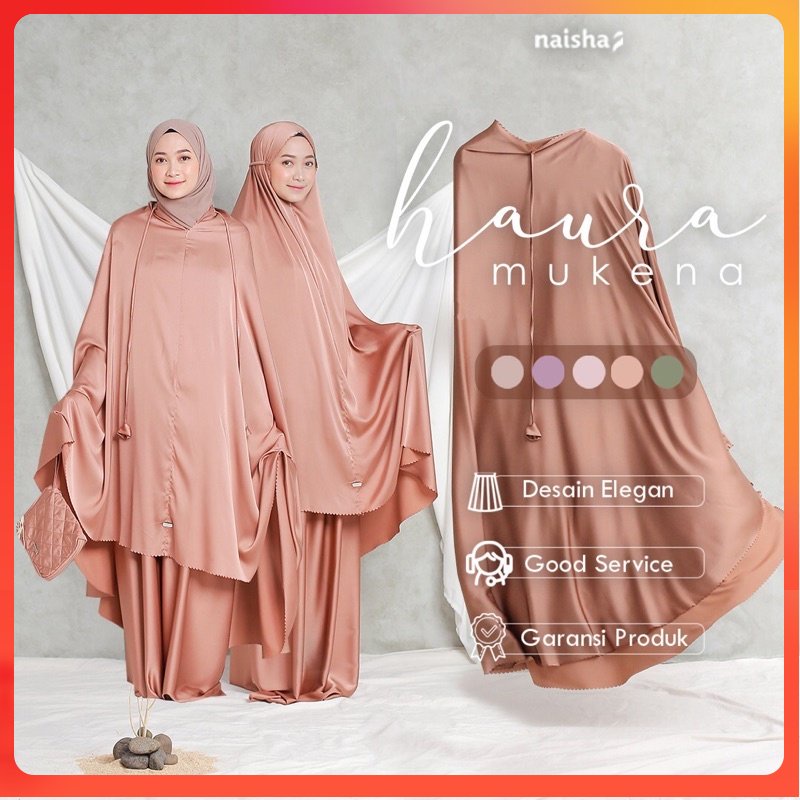 Naisha Official / Haura Mukena Dewasa / Mukena Premium / Mukena Dewasa / Mukena Silky Premium