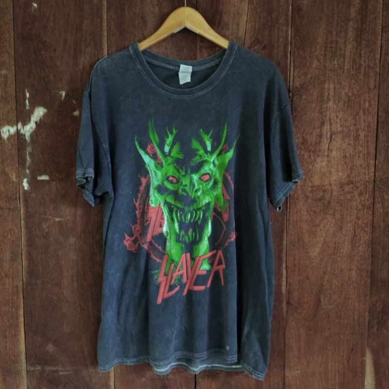 baju kaos band second slayer official merchandise rare item