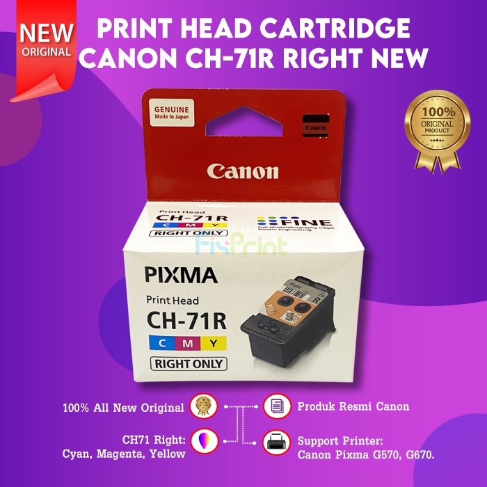 Print Head CH-71L CH-71R Printhead Cartridge Printer Canon G570 G670 CH71L CH71R