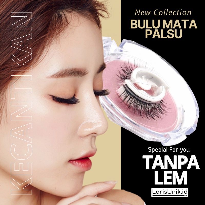 Bulu Mata 3D Magnetik Bulu Mata Palsu Tanpa Lem Korean Fake Eyelashes Magnet Lentik Tipis Make Up Natural Eyelashes Extention Super Lembut Maghnet Bulmat Hits Cewek Korea Magnetic Hits Premium Eylesh Bulu Mata