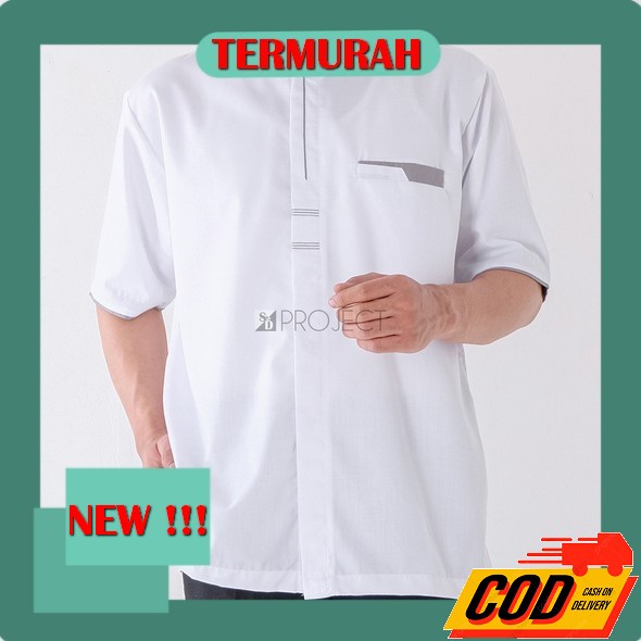 Pojok Busana Alisan Kemeja Lengan Panjang Polos Pria Reguler Fit - Kemeja Pria Lengan Panjang Kemko 