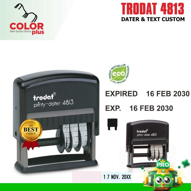

MURAH Stempel TRODAT 4813 ( EXPIRED + TANGGAL ) / TEKS CUSTOM