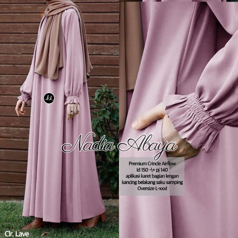 NADIA GAMIS JUMBO LD 150 CM WANITA TERBARU BY KHASMA