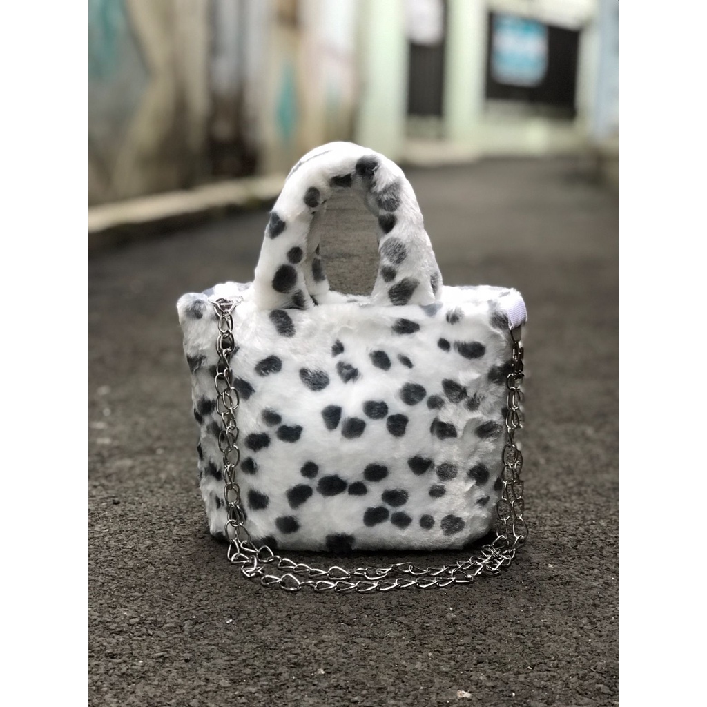 Tas Selempang Mini Wanita Fur Fluffy Tas Handbag Terry Korean Style  Premium