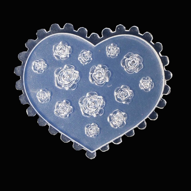 Siy 7pcs Cetakan Silikon Nail Art Cantik Tahan Lama Cetakan Ukir Kristal Stereo 3D Serbuk Kristal Alat Nail Art Ukir