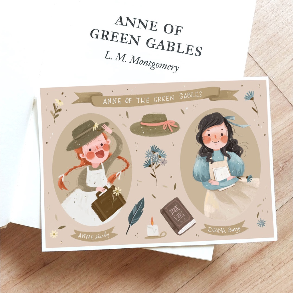 

Sticker label Anne of Green Gables classic vintage story