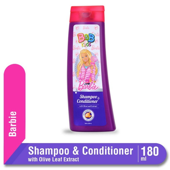 B&B Kids Barbie Shampoo Olive Leaf Kemasan 180mL