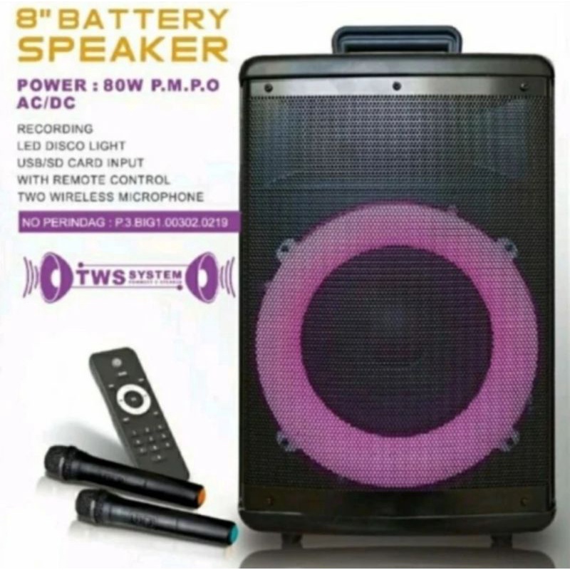 Speaker Portable Noise 899QII / 899 QII 8 Inch Bluetooth Wireless Original