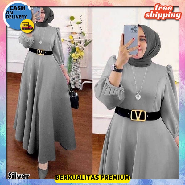 Baju Gamis Remaja Dress Import Premium Terbaru 2023 Jumbo Baju Muslim Model Terbaru Dewasa Pesta Kon