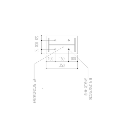 Besi Plat 16mm 350 x 200mm + 4 lubang