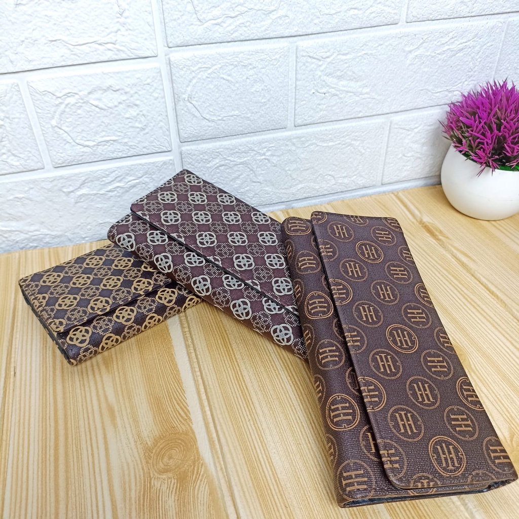 COD Dompet Lipat Motif Unik Dompet Lipat Panjang Magnet Wanita Dompet Panjang Kasual Wanita Azgalery D100