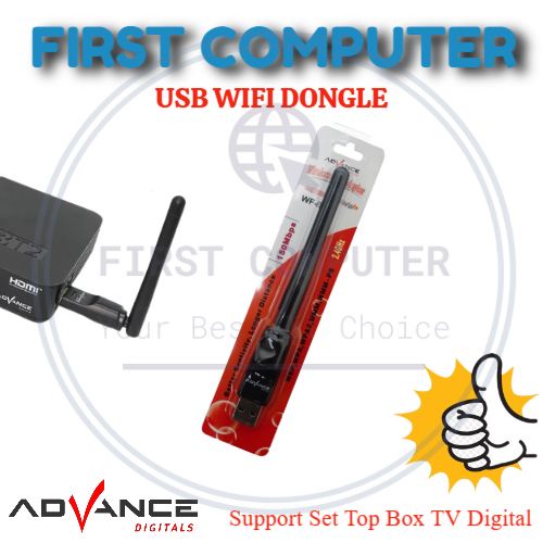 Advance USB Wifi Dongle MT7601 Adapter Antena Set Top Box